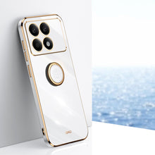 Load image into Gallery viewer, XINLI Straight Edge 6D Electroplate TPU Phone Case with Ring Holder, For Redmi 14C 4G, For Xiaomi Redmi Note 13 Pro 4G, For Xiaomi Redmi Note 13 4G, For Xiaomi Redmi 13C 5G, For Xiaomi Redmi K70E, For Xiaomi 14 Pro
