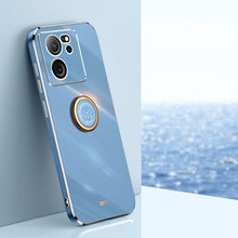 Load image into Gallery viewer, XINLI Straight Edge 6D Electroplate TPU Phone Case with Ring Holder, For Xiaomi 14, For Xiaomi Redmi Note 13 5G, For Xiaomi Redmi 13C 4G, For Xiaomi Redmi Note 13 Pro+, For Xiaomi Redmi Note 13 Pro, For Xiaomi Redmi K60 Ultra / Mi 13T
