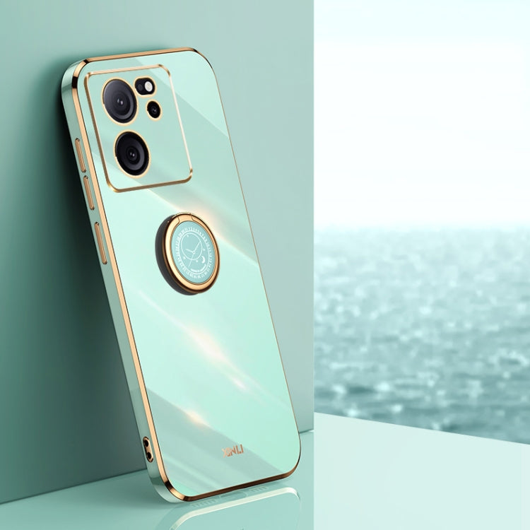 XINLI Straight Edge 6D Electroplate TPU Phone Case with Ring Holder, For Xiaomi 14, For Xiaomi Redmi Note 13 5G, For Xiaomi Redmi 13C 4G, For Xiaomi Redmi Note 13 Pro+, For Xiaomi Redmi Note 13 Pro, For Xiaomi Redmi K60 Ultra / Mi 13T