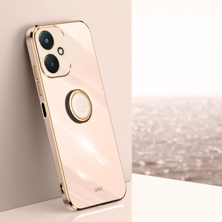 XINLI Straight Edge 6D Electroplate TPU Phone Case with Ring Holder, For Redmi 14C 4G, For Xiaomi Redmi Note 13 Pro 4G, For Xiaomi Redmi Note 13 4G, For Xiaomi Redmi 13C 5G, For Xiaomi Redmi K70E, For Xiaomi 14 Pro