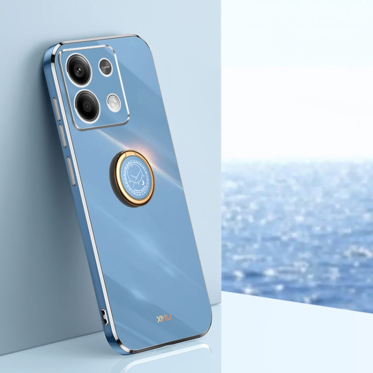 XINLI Straight Edge 6D Electroplate TPU Phone Case with Ring Holder, For Redmi 14C 4G, For Xiaomi Redmi Note 13 Pro 4G, For Xiaomi Redmi Note 13 4G, For Xiaomi Redmi 13C 5G, For Xiaomi Redmi K70E, For Xiaomi 14 Pro
