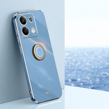 Load image into Gallery viewer, XINLI Straight Edge 6D Electroplate TPU Phone Case with Ring Holder, For Redmi 14C 4G, For Xiaomi Redmi Note 13 Pro 4G, For Xiaomi Redmi Note 13 4G, For Xiaomi Redmi 13C 5G, For Xiaomi Redmi K70E, For Xiaomi 14 Pro