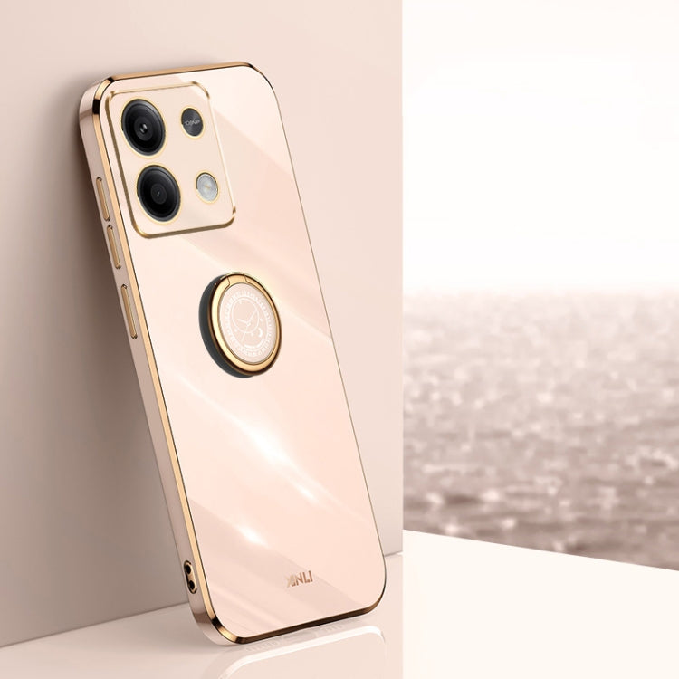 XINLI Straight Edge 6D Electroplate TPU Phone Case with Ring Holder, For Redmi 14C 4G, For Xiaomi Redmi Note 13 Pro 4G, For Xiaomi Redmi Note 13 4G, For Xiaomi Redmi 13C 5G, For Xiaomi Redmi K70E, For Xiaomi 14 Pro