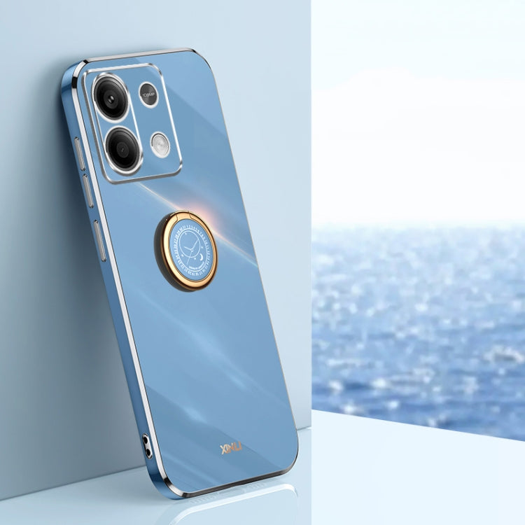 XINLI Straight Edge 6D Electroplate TPU Phone Case with Ring Holder, For Redmi 14C 4G, For Xiaomi Redmi Note 13 Pro 4G, For Xiaomi Redmi Note 13 4G, For Xiaomi Redmi 13C 5G, For Xiaomi Redmi K70E, For Xiaomi 14 Pro