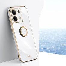 Load image into Gallery viewer, XINLI Straight Edge 6D Electroplate TPU Phone Case with Ring Holder, For Redmi 14C 4G, For Xiaomi Redmi Note 13 Pro 4G, For Xiaomi Redmi Note 13 4G, For Xiaomi Redmi 13C 5G, For Xiaomi Redmi K70E, For Xiaomi 14 Pro