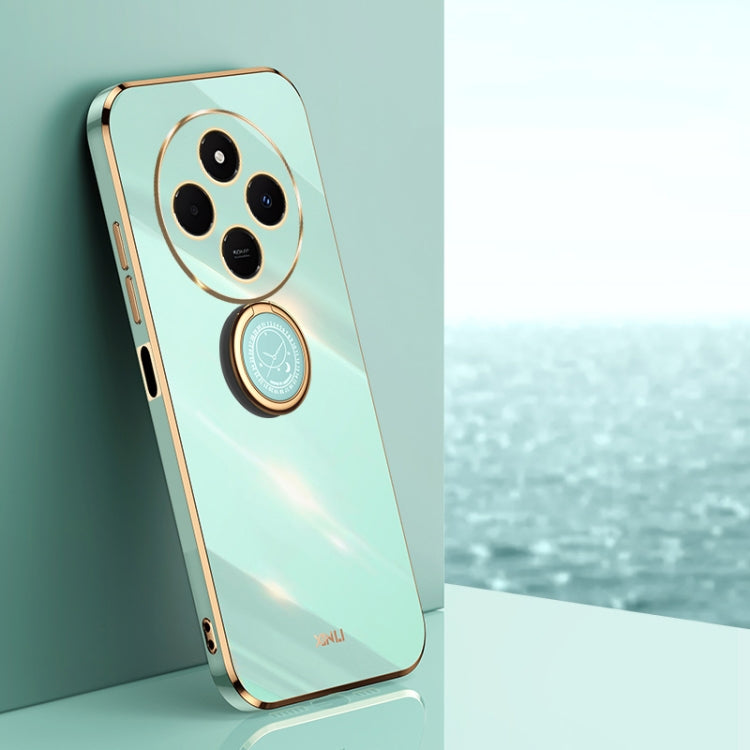 XINLI Straight Edge 6D Electroplate TPU Phone Case with Ring Holder, For Redmi 14C 4G, For Xiaomi Redmi Note 13 Pro 4G, For Xiaomi Redmi Note 13 4G, For Xiaomi Redmi 13C 5G, For Xiaomi Redmi K70E, For Xiaomi 14 Pro