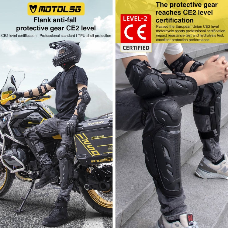 Motolsg Motorcycle Bicycle Riding Protective Gear, 2 in 1 Knee Pads, 2 in 1 Elbow Pads, 4 in 1 Elbow Pads