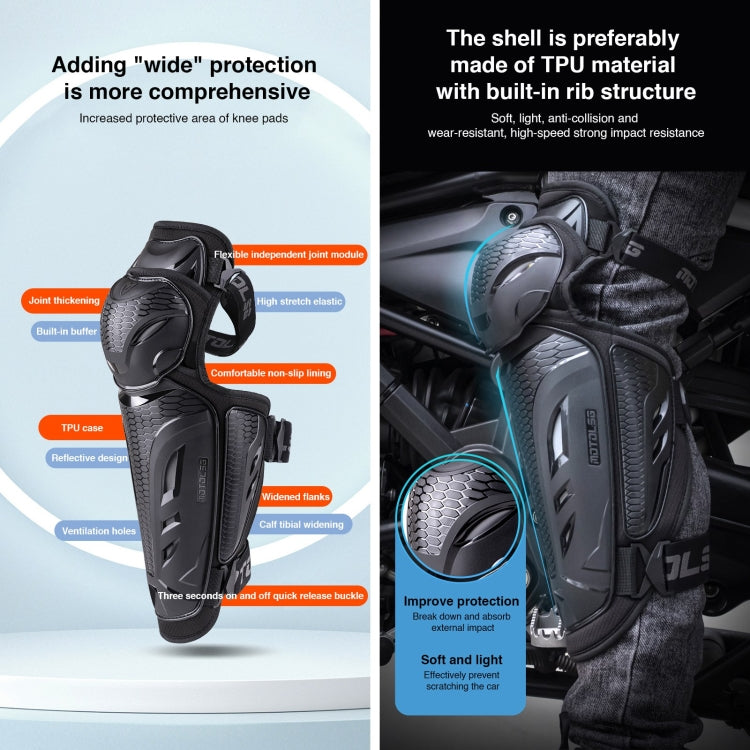 Motolsg Motorcycle Bicycle Riding Protective Gear, 2 in 1 Knee Pads, 2 in 1 Elbow Pads, 4 in 1 Elbow Pads