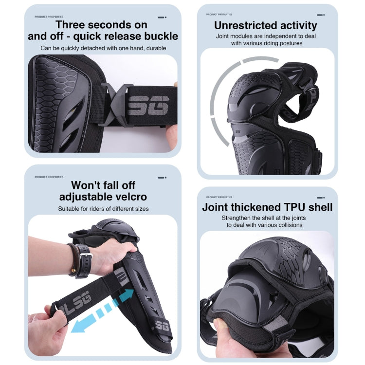 Motolsg Motorcycle Bicycle Riding Protective Gear, 2 in 1 Knee Pads, 2 in 1 Elbow Pads, 4 in 1 Elbow Pads