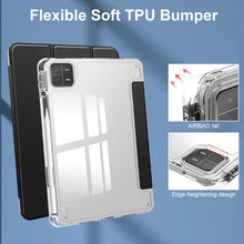 Load image into Gallery viewer, 3-fold Clear TPU Smart Leather Tablet Case, For Xiaomi Pad 6 / 6 Pro
