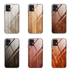Wood Grain Glass TPU Phone Case, For Xiaomi Redmi Note 12 4G Global, For Xiaomi Redmi Note 12 Turbo