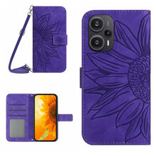 Load image into Gallery viewer, Skin Feel Sun Flower Embossed Flip Leather Phone Case with Lanyard, For Xiaomi Redmi 12 5G, For Xiaomi 13T / 13T Pro, For Xiaomi Redmi 12 4G Global, For Xiaomi Poco F5