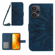 Load image into Gallery viewer, Skin Feel Sun Flower Embossed Flip Leather Phone Case with Lanyard, For Xiaomi Redmi 12 5G, For Xiaomi 13T / 13T Pro, For Xiaomi Redmi 12 4G Global, For Xiaomi Poco F5