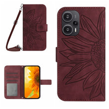 Load image into Gallery viewer, Skin Feel Sun Flower Embossed Flip Leather Phone Case with Lanyard, For Xiaomi Redmi 12 5G, For Xiaomi 13T / 13T Pro, For Xiaomi Redmi 12 4G Global, For Xiaomi Poco F5