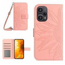 Load image into Gallery viewer, Skin Feel Sun Flower Embossed Flip Leather Phone Case with Lanyard, For Xiaomi Redmi 12 5G, For Xiaomi 13T / 13T Pro, For Xiaomi Redmi 12 4G Global, For Xiaomi Poco F5