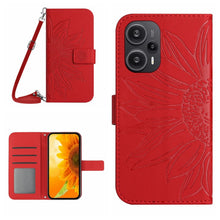 Load image into Gallery viewer, Skin Feel Sun Flower Embossed Flip Leather Phone Case with Lanyard, For Xiaomi Redmi 12 5G, For Xiaomi 13T / 13T Pro, For Xiaomi Redmi 12 4G Global, For Xiaomi Poco F5