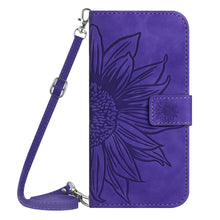 Load image into Gallery viewer, Skin Feel Sun Flower Embossed Flip Leather Phone Case with Lanyard, For Xiaomi Poco F5 Pro, For Xiaomi Redmi Note 12S