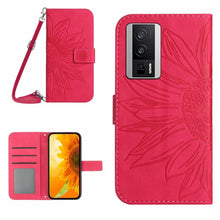 Load image into Gallery viewer, Skin Feel Sun Flower Embossed Flip Leather Phone Case with Lanyard, For Xiaomi Poco F5 Pro, For Xiaomi Redmi Note 12S