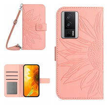 Load image into Gallery viewer, Skin Feel Sun Flower Embossed Flip Leather Phone Case with Lanyard, For Xiaomi Poco F5 Pro, For Xiaomi Redmi Note 12S