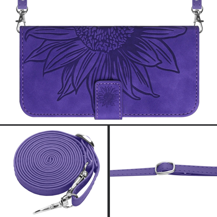 Skin Feel Sun Flower Embossed Flip Leather Phone Case with Lanyard, For Xiaomi Redmi 12 5G, For Xiaomi 13T / 13T Pro, For Xiaomi Redmi 12 4G Global, For Xiaomi Poco F5