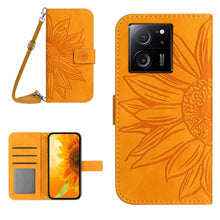 Load image into Gallery viewer, Skin Feel Sun Flower Embossed Flip Leather Phone Case with Lanyard, For Xiaomi Redmi 12 5G, For Xiaomi 13T / 13T Pro, For Xiaomi Redmi 12 4G Global, For Xiaomi Poco F5