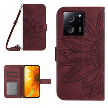 Load image into Gallery viewer, Skin Feel Sun Flower Embossed Flip Leather Phone Case with Lanyard, For Xiaomi Redmi 12 5G, For Xiaomi 13T / 13T Pro, For Xiaomi Redmi 12 4G Global, For Xiaomi Poco F5