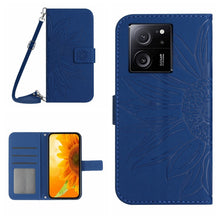 Load image into Gallery viewer, Skin Feel Sun Flower Embossed Flip Leather Phone Case with Lanyard, For Xiaomi Redmi 12 5G, For Xiaomi 13T / 13T Pro, For Xiaomi Redmi 12 4G Global, For Xiaomi Poco F5