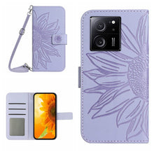 Load image into Gallery viewer, Skin Feel Sun Flower Embossed Flip Leather Phone Case with Lanyard, For Xiaomi Redmi 12 5G, For Xiaomi 13T / 13T Pro, For Xiaomi Redmi 12 4G Global, For Xiaomi Poco F5