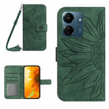 Load image into Gallery viewer, Skin Feel Sun Flower Embossed Flip Leather Phone Case with Lanyard, For Xiaomi 14 Ultra, For Xiaomi 14 Pro, For Xiaomi 14, For Xiaomi Redmi 13C 4G