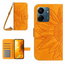 Load image into Gallery viewer, Skin Feel Sun Flower Embossed Flip Leather Phone Case with Lanyard, For Xiaomi 14 Ultra, For Xiaomi 14 Pro, For Xiaomi 14, For Xiaomi Redmi 13C 4G