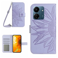Load image into Gallery viewer, Skin Feel Sun Flower Embossed Flip Leather Phone Case with Lanyard, For Xiaomi 14 Ultra, For Xiaomi 14 Pro, For Xiaomi 14, For Xiaomi Redmi 13C 4G