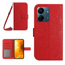 Load image into Gallery viewer, Skin Feel Sun Flower Embossed Flip Leather Phone Case with Lanyard, For Xiaomi 14 Ultra, For Xiaomi 14 Pro, For Xiaomi 14, For Xiaomi Redmi 13C 4G