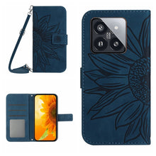 Load image into Gallery viewer, Skin Feel Sun Flower Embossed Flip Leather Phone Case with Lanyard, For Xiaomi 14 Ultra, For Xiaomi 14 Pro, For Xiaomi 14, For Xiaomi Redmi 13C 4G