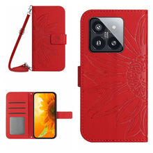 Load image into Gallery viewer, Skin Feel Sun Flower Embossed Flip Leather Phone Case with Lanyard, For Xiaomi 14 Ultra, For Xiaomi 14 Pro, For Xiaomi 14, For Xiaomi Redmi 13C 4G