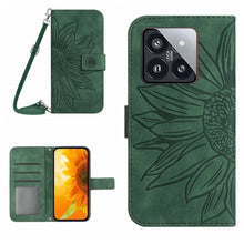 Load image into Gallery viewer, Skin Feel Sun Flower Embossed Flip Leather Phone Case with Lanyard, For Xiaomi 14 Ultra, For Xiaomi 14 Pro, For Xiaomi 14, For Xiaomi Redmi 13C 4G