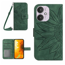 Load image into Gallery viewer, Skin Feel Sun Flower Embossed Flip Leather Phone Case with Lanyard, For Xiaomi Redmi 13 4G Global / 5G Global, For Xiaomi Redmi A3, For Xiaomi Redmi Note 13 4G Global, For Xiaomi Redmi 13C 5G