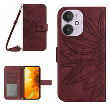 Load image into Gallery viewer, Skin Feel Sun Flower Embossed Flip Leather Phone Case with Lanyard, For Xiaomi Redmi 13 4G Global / 5G Global, For Xiaomi Redmi A3, For Xiaomi Redmi Note 13 4G Global, For Xiaomi Redmi 13C 5G