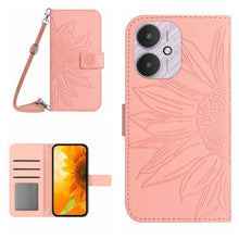 Load image into Gallery viewer, Skin Feel Sun Flower Embossed Flip Leather Phone Case with Lanyard, For Xiaomi Redmi 13 4G Global / 5G Global, For Xiaomi Redmi A3, For Xiaomi Redmi Note 13 4G Global, For Xiaomi Redmi 13C 5G