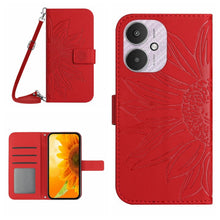 Load image into Gallery viewer, Skin Feel Sun Flower Embossed Flip Leather Phone Case with Lanyard, For Xiaomi Redmi 13 4G Global / 5G Global, For Xiaomi Redmi A3, For Xiaomi Redmi Note 13 4G Global, For Xiaomi Redmi 13C 5G