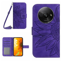 Load image into Gallery viewer, Skin Feel Sun Flower Embossed Flip Leather Phone Case with Lanyard, For Xiaomi Redmi 13 4G Global / 5G Global, For Xiaomi Redmi A3, For Xiaomi Redmi Note 13 4G Global, For Xiaomi Redmi 13C 5G