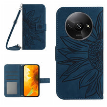 Load image into Gallery viewer, Skin Feel Sun Flower Embossed Flip Leather Phone Case with Lanyard, For Xiaomi Redmi 13 4G Global / 5G Global, For Xiaomi Redmi A3, For Xiaomi Redmi Note 13 4G Global, For Xiaomi Redmi 13C 5G