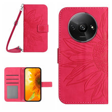 Load image into Gallery viewer, Skin Feel Sun Flower Embossed Flip Leather Phone Case with Lanyard, For Xiaomi Redmi 13 4G Global / 5G Global, For Xiaomi Redmi A3, For Xiaomi Redmi Note 13 4G Global, For Xiaomi Redmi 13C 5G