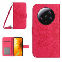 Load image into Gallery viewer, Skin Feel Sun Flower Embossed Flip Leather Phone Case with Lanyard, For Xiaomi 14 Ultra, For Xiaomi 14 Pro, For Xiaomi 14, For Xiaomi Redmi 13C 4G