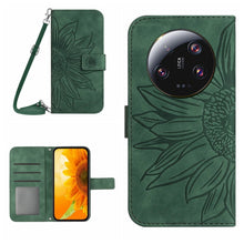 Load image into Gallery viewer, Skin Feel Sun Flower Embossed Flip Leather Phone Case with Lanyard, For Xiaomi 14 Ultra, For Xiaomi 14 Pro, For Xiaomi 14, For Xiaomi Redmi 13C 4G