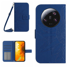 Load image into Gallery viewer, Skin Feel Sun Flower Embossed Flip Leather Phone Case with Lanyard, For Xiaomi 14 Ultra, For Xiaomi 14 Pro, For Xiaomi 14, For Xiaomi Redmi 13C 4G