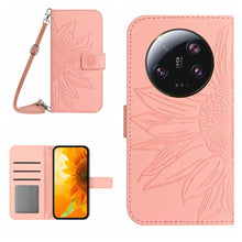 Load image into Gallery viewer, Skin Feel Sun Flower Embossed Flip Leather Phone Case with Lanyard, For Xiaomi 14 Ultra, For Xiaomi 14 Pro, For Xiaomi 14, For Xiaomi Redmi 13C 4G