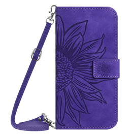 Skin Feel Sun Flower Embossed Flip Leather Phone Case with Lanyard, For Xiaomi Redmi 13 4G Global / 5G Global, For Xiaomi Redmi A3, For Xiaomi Redmi Note 13 4G Global, For Xiaomi Redmi 13C 5G