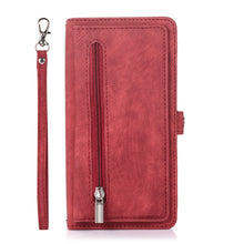 Load image into Gallery viewer, Zipper Card Slot Buckle Wallet Leather Phone Case