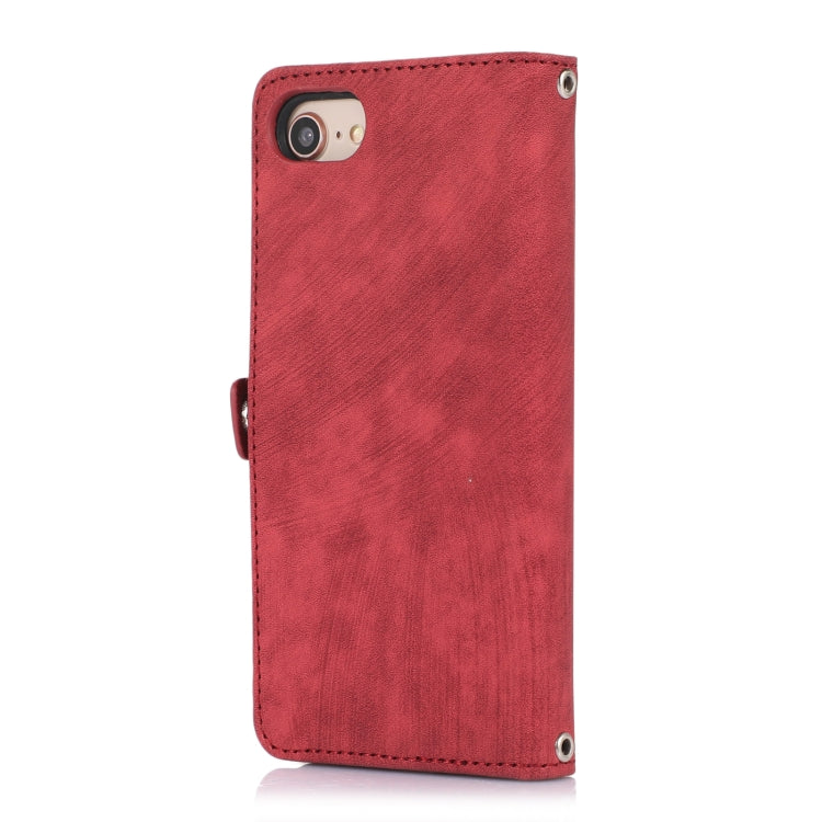 Zipper Card Slot Buckle Wallet Leather Phone Case