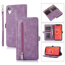Load image into Gallery viewer, Zipper Card Slot Buckle Wallet Leather Phone Case